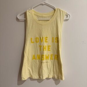 Spiritual Gangster Yellow Sleeveless Muscle Shirt Top